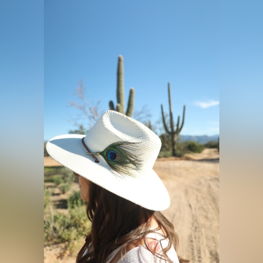 Straw Peacock Hat
